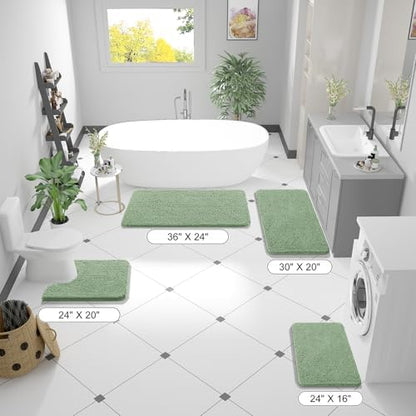 OLANLY Large Bathroom Rugs 40x32, Extra Soft Absorbent Chenille Bath Rugs - Image 2