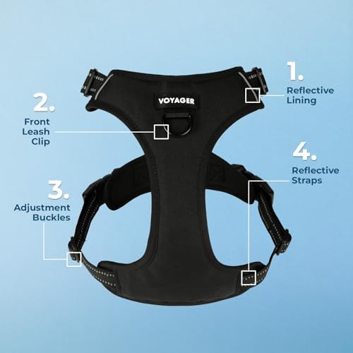 Voyager Dog Harness Dual Leash Attachment No-Pull Control Adjustable Soft but - Image 5