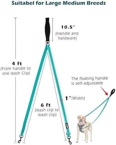 PetBonus Two Point Control Dog Leash, No Tangle Training Walking Leashes - Image 4