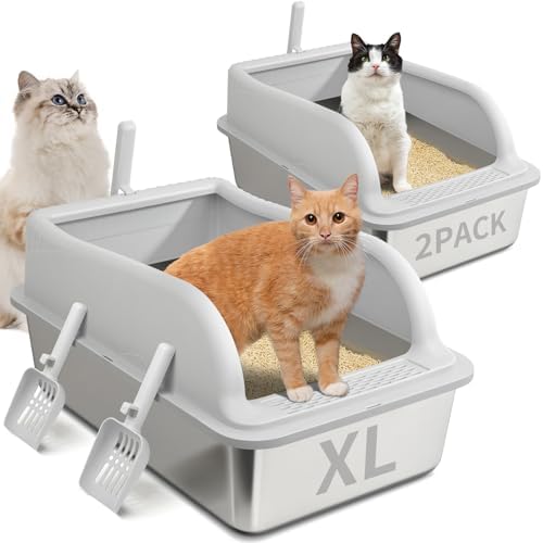Enclosed Stainless Steel Litter Boxes by GazingMe