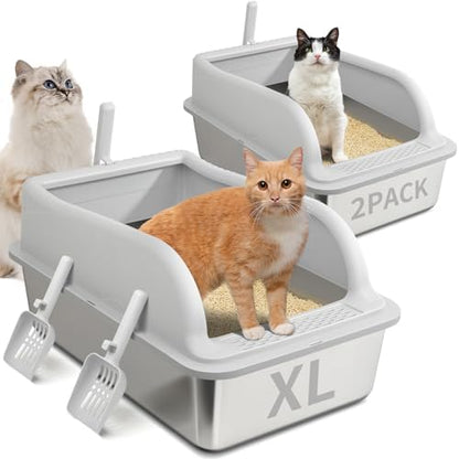 Enclosed Stainless Steel Litter Boxes by GazingMe
