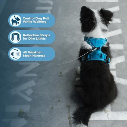 Voyager Dog Harness Dual Leash Attachment No-Pull Control Adjustable Soft but - Image 2