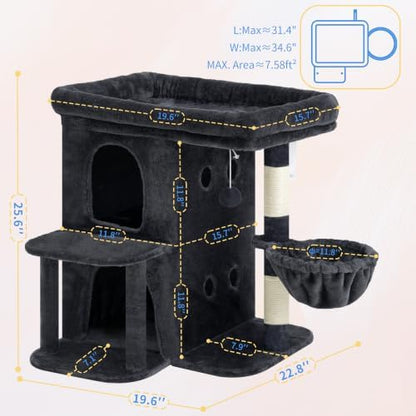 Heybly Cat Tree, 26 inch Cat Tower - Image 2