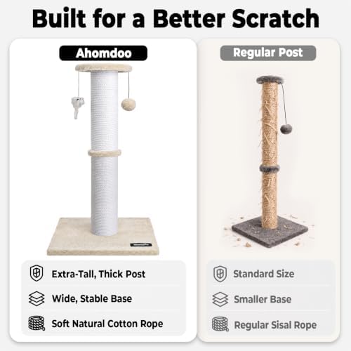 34-Inch Tall Cat Scratching Post - Image 5