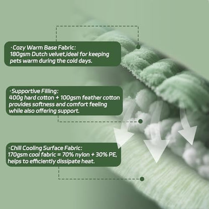 Washable Dog Crate Mat & Cooling Dog Mat Size C Green - Image 2