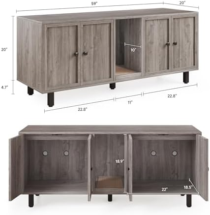 ONBRILL 59 Inches Cat Litter Box Enclosure - Image 2