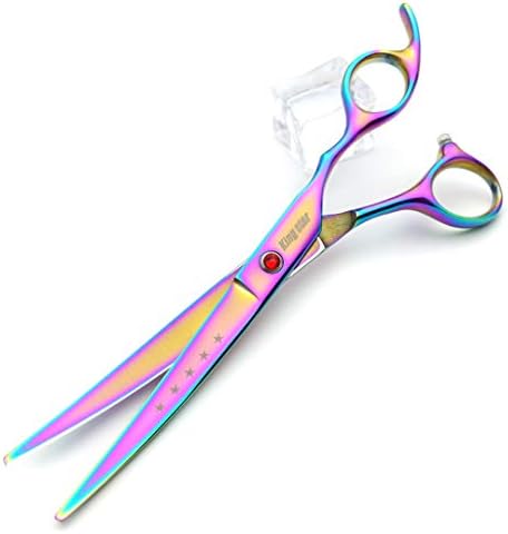 KINGSTAR 7.0in Titanium Rainbow Professional Pet Grooming Scissors Set - Image 5