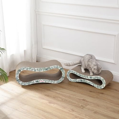 CSR1014F Suvi 26" Modern Cardboard Infinity 2-in-1 Lounge Bed Cat Scratcher - Image 2