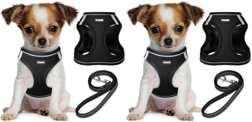 YIMEIS Dog Harness and Leash Set, No Pull Soft Mesh Pet Harness, Reflective by YIMEIS