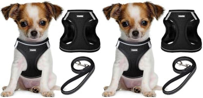 YIMEIS Dog Harness and Leash Set, No Pull Soft Mesh Pet Harness, Reflective by YIMEIS