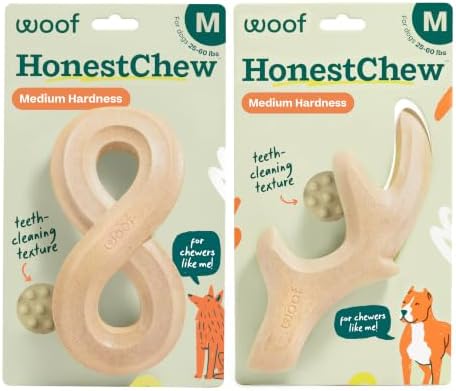 WOOF HonestChew Duo Dog Chew Toy Set by Woof