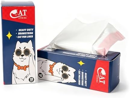 5-mil Thick Drawstring Cat Litter Box Liners, 36x19 Inch 20 Count by LYNSYXDD
