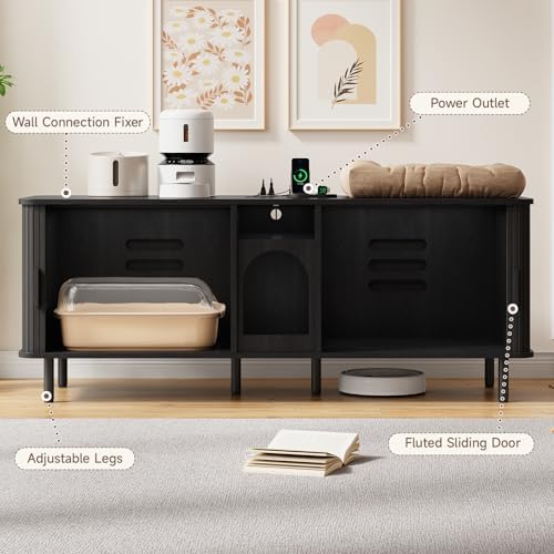 ONBRILL 65 Inches Cat Litter Box Enclosure - Image 6