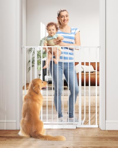 40" Extra Tall Baby Gate No Drilling, Auto Close Dog Gate by Cideny