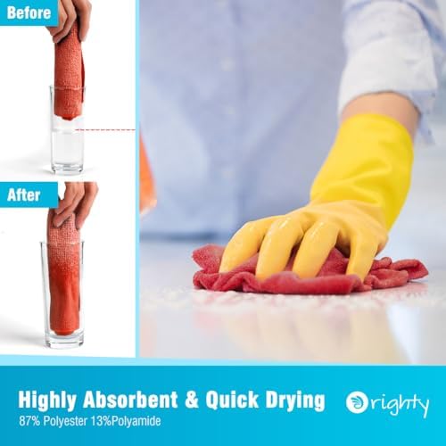 Orighty Microfiber Cleaning Cloth Bulk, 150 Pack Shop Towels 12x12 in - Image 3