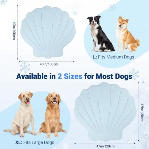 Q-Max>0.5 Dog Cooling Mat, Shell Sky Blue - Image 4
