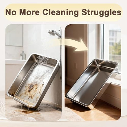 Low Entry Stainless Steel Cat Litter Box - Image 4