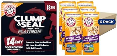 Bundle of ARM & Hammer Clump & Seal Platinum Cat Litter, 18 lbs + ARM & HAMMER by ARMHAMMER