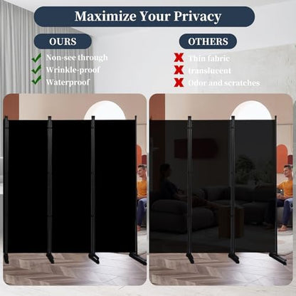Room Divider 6 Panel-176''Wide Folding Privacy Screen, Large Partition Wall - Image 3
