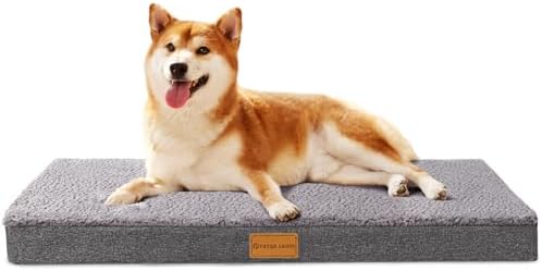 Patas Lague Orthopedic Medium Dog Bed Washable Pet Sofa Mat 30''X20'' Grey by PatasLague