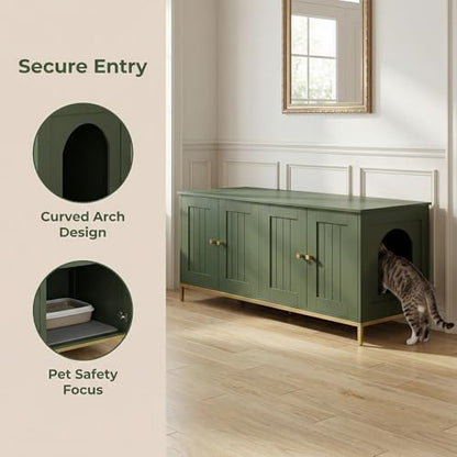 Homhedy 47.2" L Cat Litter Box Enclosure - Image 3