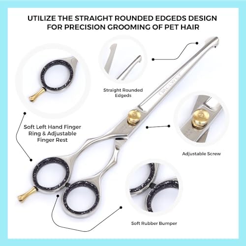 Left Handed Pet Grooming Scissors Kit - Image 2