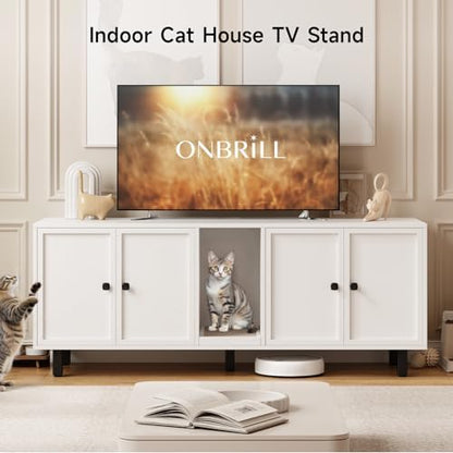 ONBRILL 63 Inches Cat Litter Box Enclosure - Image 3