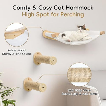Faux Rabbit Fur Cat Wall Hammock - Image 2