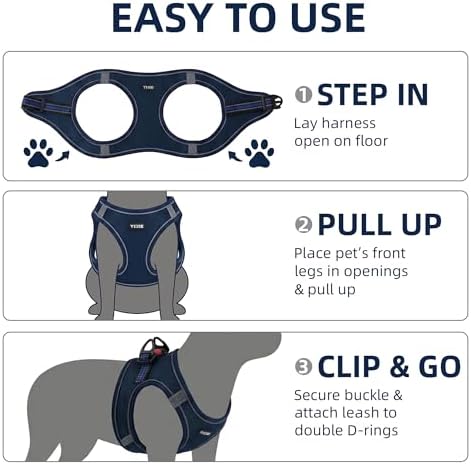 ROYPET Step-in Air Dog Harness, All Weather Mesh Step in Vest Harness - Image 5