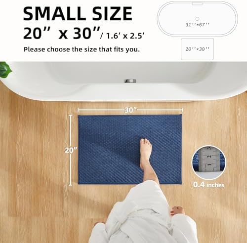TYUU Bathroom Rugs Non Slip Washable, Super Absorbent Thin Bath Mat Small Quick - Image 2