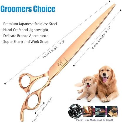 Dragon Creek Dog Grooming Scissors -7.5" Bronze - Image 6