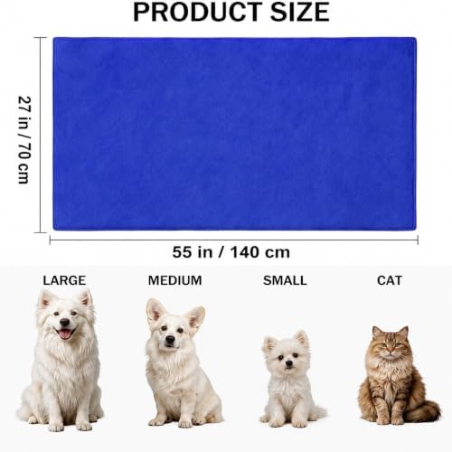 2 Pcs Microfiber Dog Towels for Drying Dogs Large, 55 X 27 Inch - Image 2