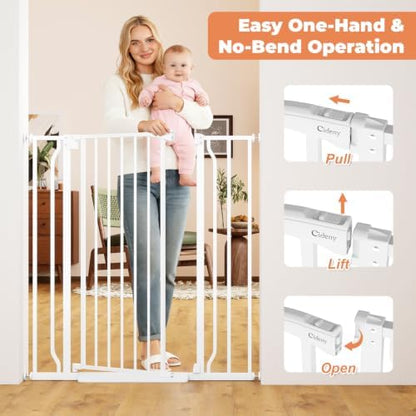 40" Extra Tall Baby Gate No Drilling, Auto Close Dog Gate - Image 4