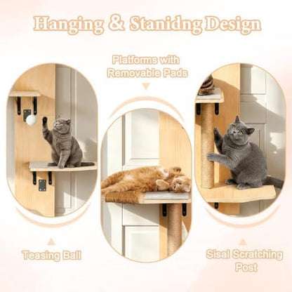 Door Hanging Cat Tree, 60 inch Door Hanging Cat Shelf - Image 3