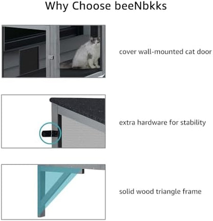 beeNbkks Bug Proof Window Catio, Expandable Outdoor Cat Enclosure - Image 7