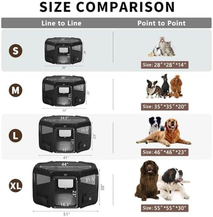 DONORO Dog Playpen Portable Pet Play Pens - Image 5