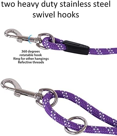 100FT Extra Long Leashes for Dog Training, Reflective Threads Check Cord Recall - Image 4