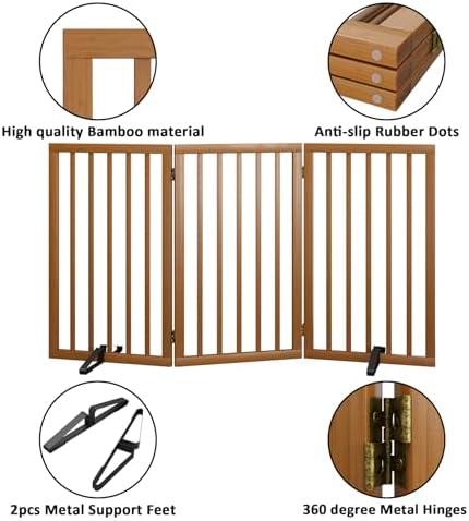 Dog Gate 32" Tall Foldable Dog Gate - Image 5
