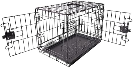 Amazon Basics Portable, Foldable Metal Wire Dog Crate by AmazonBasics