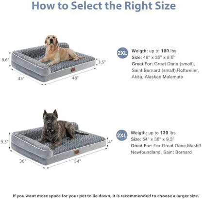 BFPETHOME Orthopedic Washable Dog Bed, Sleeping Couch - Image 2