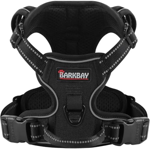 BARKBAY Dog Harness for Medium Sized Dog No Pull 2 Leash Clips Dog Vest by BARKBAY