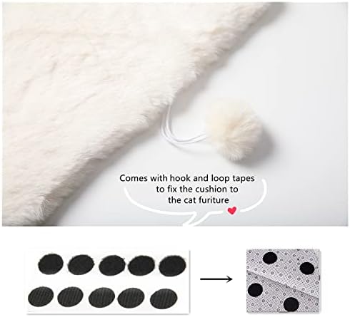 SHENGOCASE 2-Pack 10"x18" Rectangular Faux Rabbit Fur Cat Dog Bed Cushion Pad - Image 4