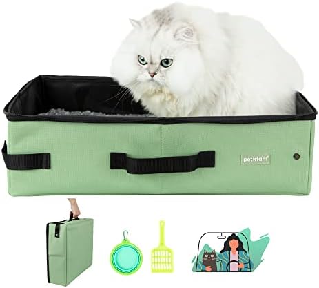 Travel Light with Covered Portable Cat Litter Box Without Any Mess. by petisfam