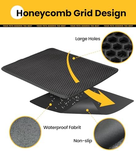 Conlun Cat Litter Trapping Mat for Small Spaces, 23.6"x14.6" Space-Saving - Image 3