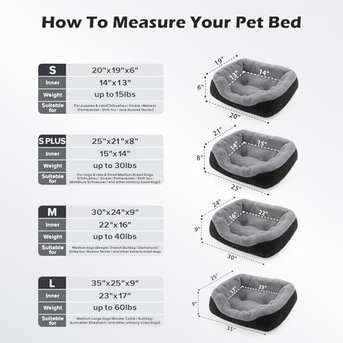 INVENHO Small Dog Bed Orthopedic Warming Soft Calming Sleeping Durable - Image 5