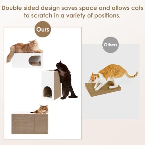 EHEYCIGA Cardboard Cat Scratcher House, 23-Inch Cat Scratch pad - Image 4