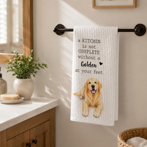 Golden Retriever Kitchen Towel, Funny Kitchen Decor Gift - Image 6