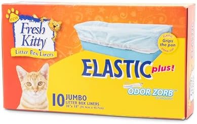 10 Count Fresh Kitty Litter Box Liners Durable, Easy Clean Up Elastic Jumbo - Image 2
