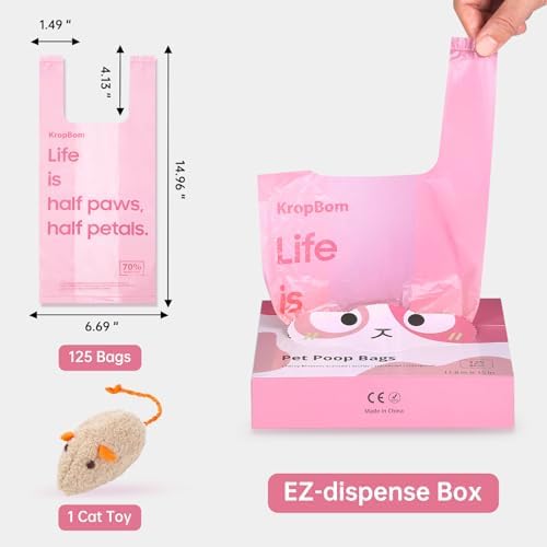 125 Count Cat Poop Bags Cherry Blossom Scented - Image 6