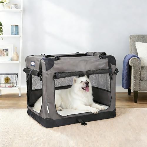 JESPET 3 Door Soft Dog Crates Kennel, Collapsible Travel Pet Carrier - Image 6